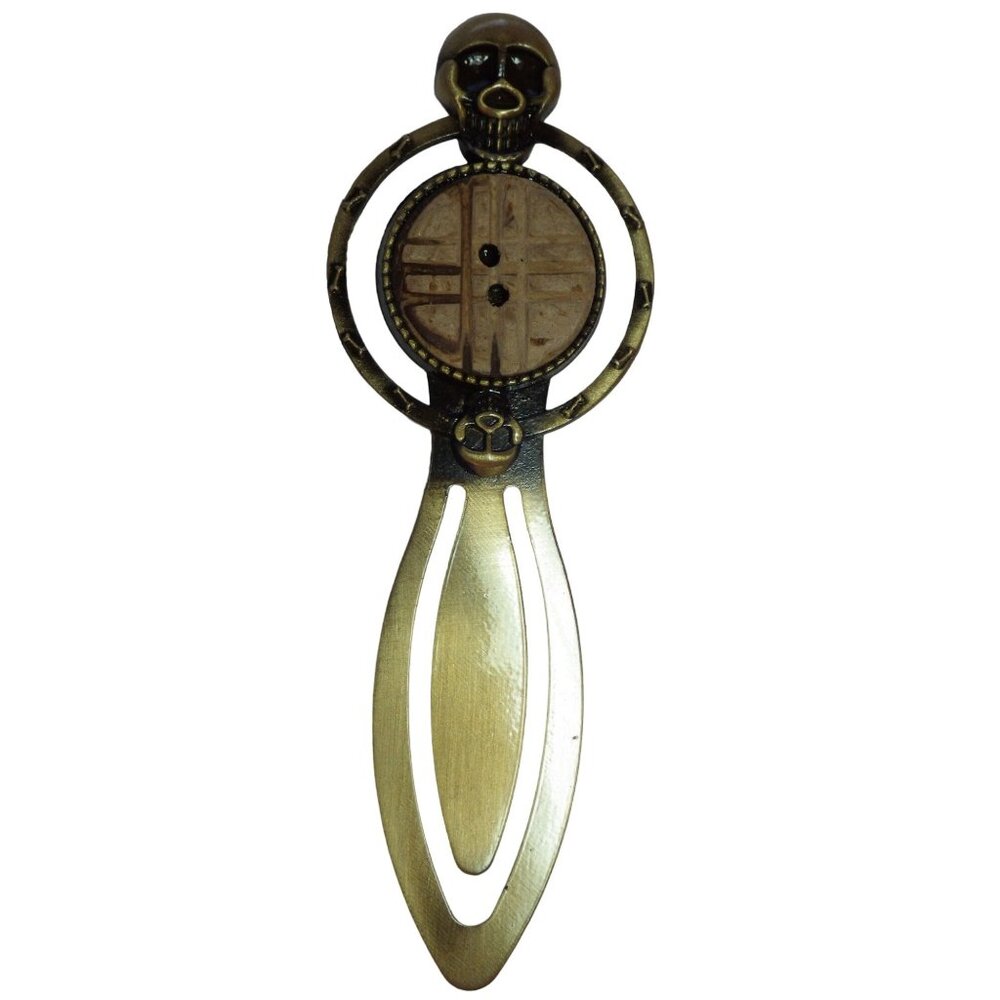 Calavera Bookmark Day of the Dead Skull Vintage Button